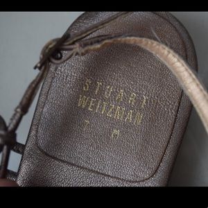 Stuart Weitzman strappy bronze sandals